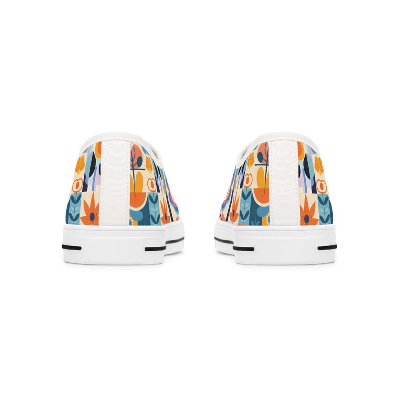 Vibrant Garden: Women's Low Top Sneakers Mary Blair Inspired, Step Out In Style Into Our Small World image 6