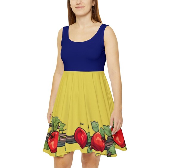 snow white skater dress Snow White Inspired Disney Bounding Skater Dress - Whimsical Elegance for  Every Occasion!