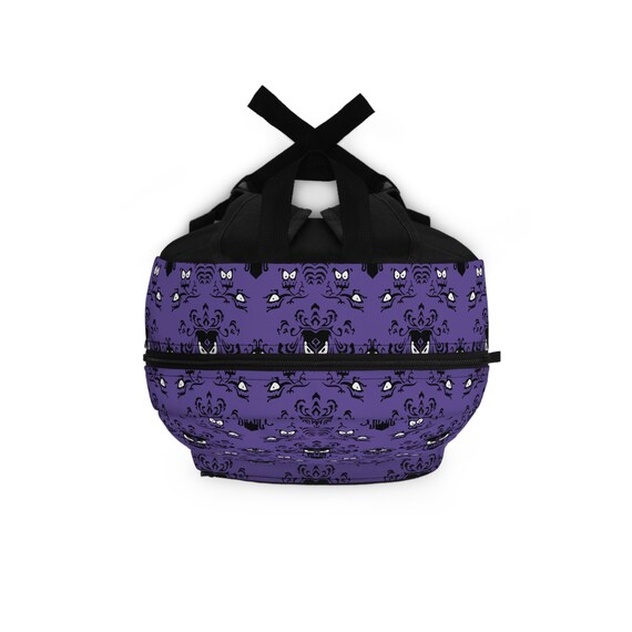 Disney Hanted Mansion Wallpaper  Purple Patterned Canvis/Nylon Backpack Haunted Mansion Wallpaper Backpack - Iconic Purple Wallpaper  main image 3