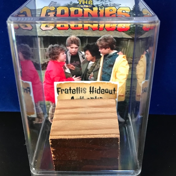 Original Goonies Fratellis Hideout Door Wood Relic In Case with COA