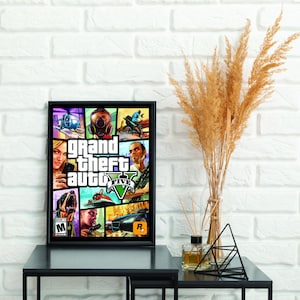 GTA 5 cover poster A4 Digital Download