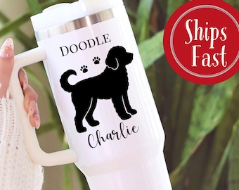 Personalized Doodle Tumbler, Goldendoodle Lover, Labradoodle Gifts