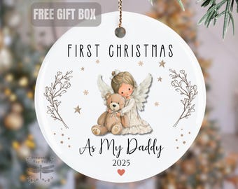 Personalized New Dad Gift, Daddy Ornament Keepsake, First Christmas as a Dad, Future Daddy Gift from Wife