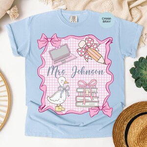 Custom Teacher Name Shirt, Comfort Colors Teacher Tee, Personalized Teacher Gift, Back to School T-Shirt, Teacher Appreciation Gift Tshirt