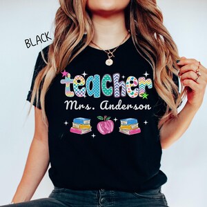 Personalized Teacher Name Shirt, Custom Teacher Gift, Comfort Colors Teacher TeeBack to School Tshirt, Teacher Appreciation Gift New Teacher