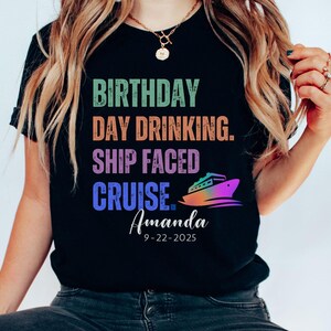 Custom Birthday Cruise Shirt, Birthday Cruise Crew Shirts, Birthday Cruise 2025,Bday Cruise Party Shirts, Womens Birthday,Family Cruise Bday