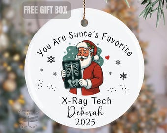 X-Ray Tech Christmas Ornament, Radiology Tech Gift, Personalized X-Ray Ornament, Custom Radiology Ornament
