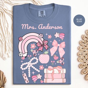 Personalized Teacher Name Shirt, Custom Teacher Gift, Comfort Colors Teacher Tee, Back to School T-Shirt, Teacher Appreciation Gift Tshirt