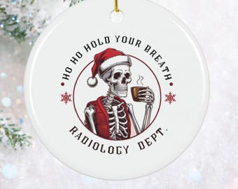 Funny Radiology Ornament, Skeleton Xray Tech Ornament, First Christmas,  Radiology Gift,Graduation Gift, X-ray Technologist,Rad Tech Gifts,