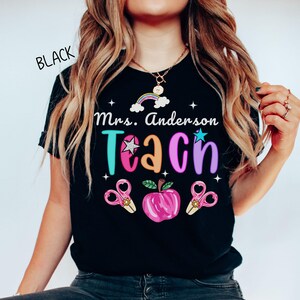 Personalized Teacher Name Shirt, Custom Teacher Gift, Comfort Colors Teacher TeeBack to School Tshirt, Teacher Appreciation Gift New Teacher