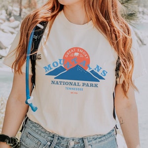 Comfort Colors® Great Smoky Mountains National Park T-Shirt, Smoky Mountains, Tennessee, National Park, Travel, Unisex Garment-Dyed T-shirt