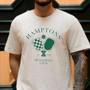 Comfort Colors® Hamptons Pickleball Club Unisex Shirt, Pickleball Shirt, Pickleball, New York, Hamptons, Unisex Garment-Dyed T-shirt