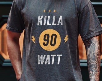 Comfort Colors® Killa Watt Unisex T-Shirt, Steelers T-Shirt, TJ Watt Vintage T-Shirt, Vintage, Unisex Stückgefärbtes T-Shirt