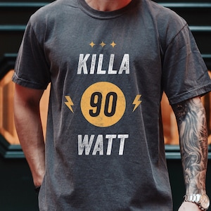 Comfort Colors® Killa Watt Unisex T-Shirt, Steelers T-Shirt, TJ Watt Vintage T-Shirt, Vintage, Unisex Stückgefärbtes T-Shirt