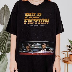T-shirt Pulp Fiction Comfort Colors®, Pulp Fiction, vintage, Uma Thurman, John Travolta, Quentin Tarantino, T-shirt unisexe teint en pièce