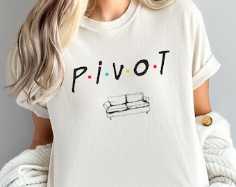 Comfort Colors® Friends Unisex T-Shirt, Pivot, Ross, Joey, Chandler, Rachel, Monica, Phoebe, The One with the Cop, Friends Couch