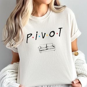 Comfort Colors® Friends Unisex T-Shirt, Pivot, Ross, Joey, Chandler, Rachel, Monica, Phoebe, The One with the Cop, Friends Couch