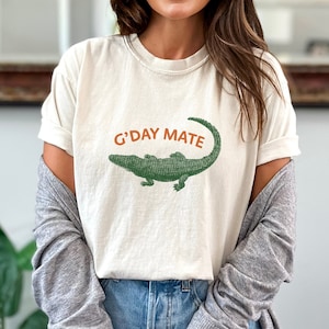 Comfort Colors® G&#39;Day Mate T-Shirt, G&#39;Day Mate Graphic Tee, Steve Irwin T-Shirt, Crocodile Hunter, Unisex Garment-Dyed T-shirt, 100% Cotton