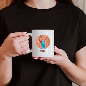 Rafael Nadal, Rafa, Tennis Mug, Dishwasher Safe, BPA Free, Lead Free, Ceramic Mug 11oz, Coffee, Tea