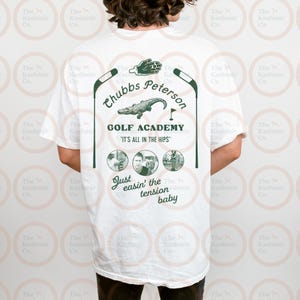 Comfort Colors® Chubbs Peterson Golf Academy Unisex T-Shirt, Happy, Happy, Chubbs, It&#39;s All in the Hips, Golf Shirt, Alligator