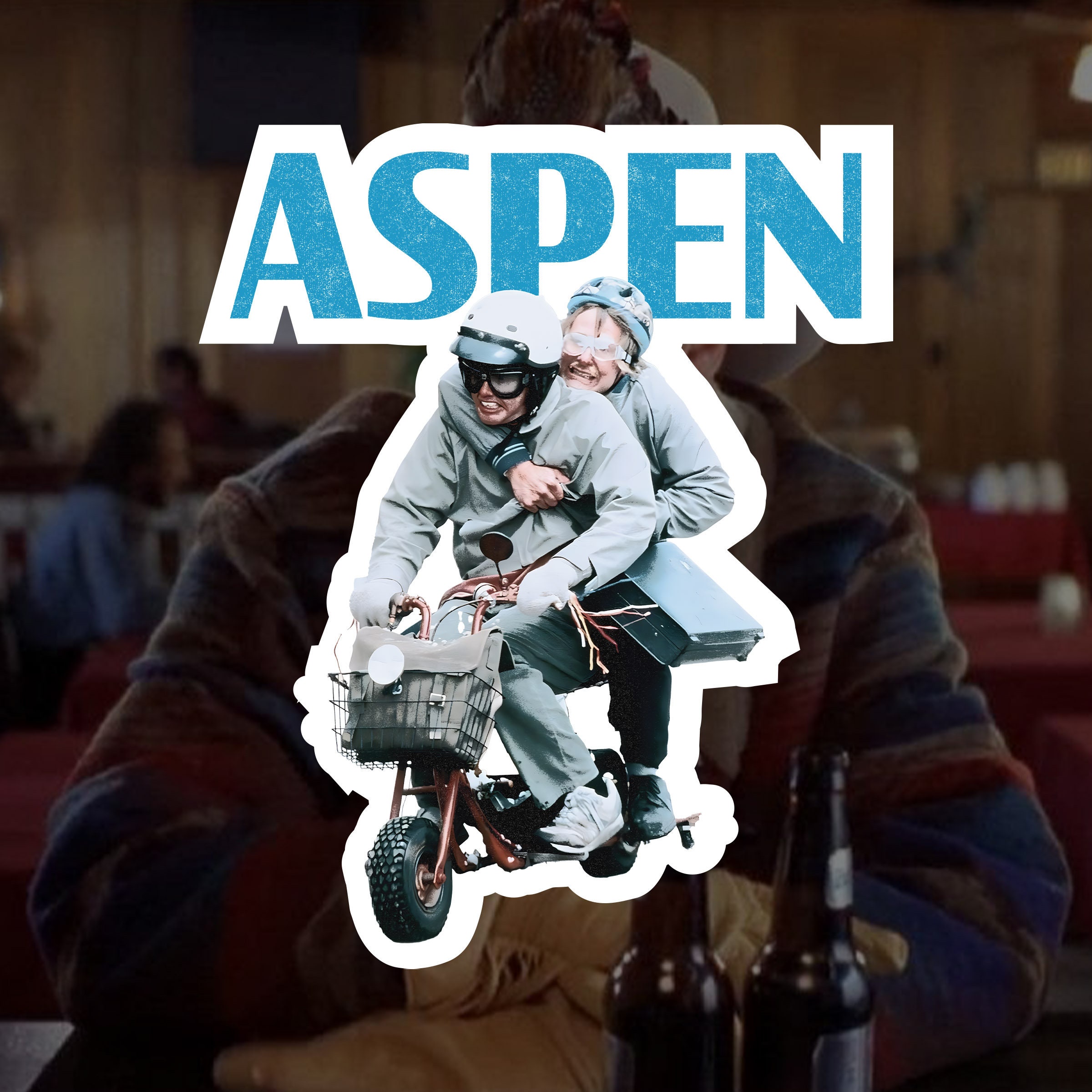Dumber & Dumber Aspen Kiss-cut Vinyl Decal, Dumber and Dumber Sticker