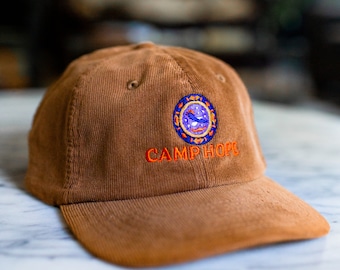 Camp Hope Embroidered Corduroy Hat, Heavyweights, Tony Perkis, Ben Stiller, Embroidery, Headwear