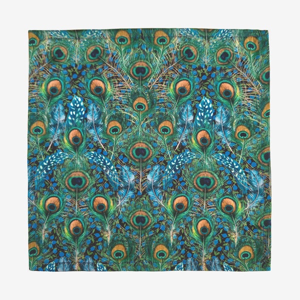 Liberty Silk Pocket Square - Peacock Manor