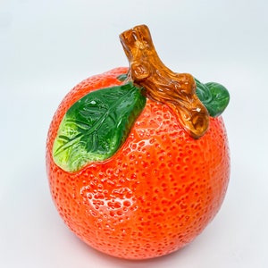 Your Choice Fun & Kitschy Vintage Mid-Century Modern Retro Hand-Painted Ceramic Fruit Orange, Strawberry, Pineapple, and Watermelon Bild 3