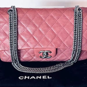 CHANEL Authentic Medium Classic Double Flap – Washed Pink Lambskin, Wild Stitch, Bijoux Chain, Entrupy COA, Rare Luxury Bag