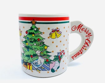 Vintage 1980s Enesco Merry Christmas Goose Mug - 14 fl oz