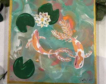 Hand Painted Canvas- Freely Swimming