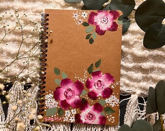 Handpainted Journal- Spring Flowers
