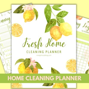 Home Cleaning Planner, Printable Cleaning Schedule, Chore Chart, Cleaning Planner PDF, Instant Download, House Cleaning Checklist