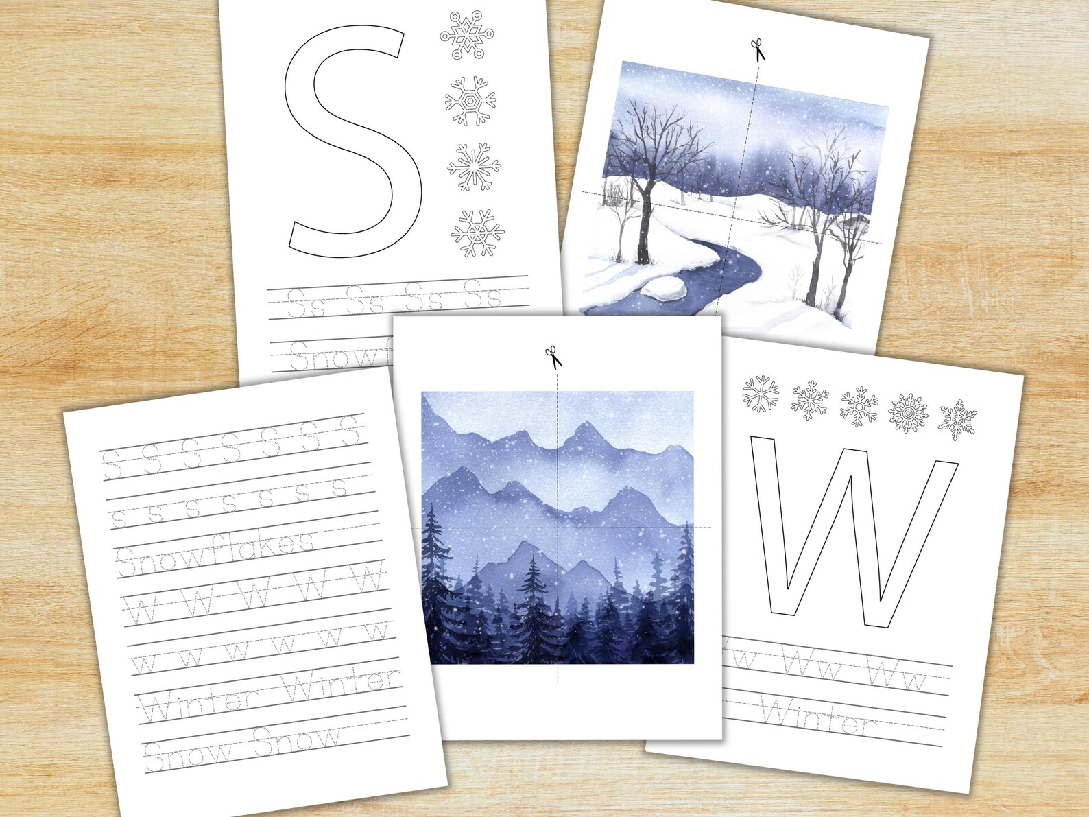Snowflake Unit Study: Homeschool Activity Sheets (printable) - Etsy