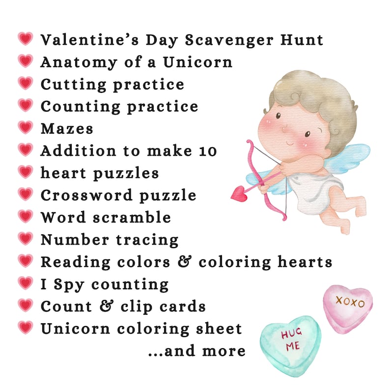 Valentine's Day Activity Pack, Valentine's Day Printables, Valentine's ...