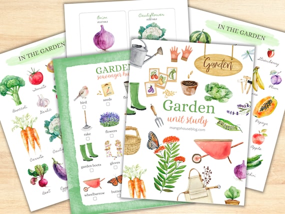 Garden Unit Study: Homeschool Activity Pack (52 Pages)