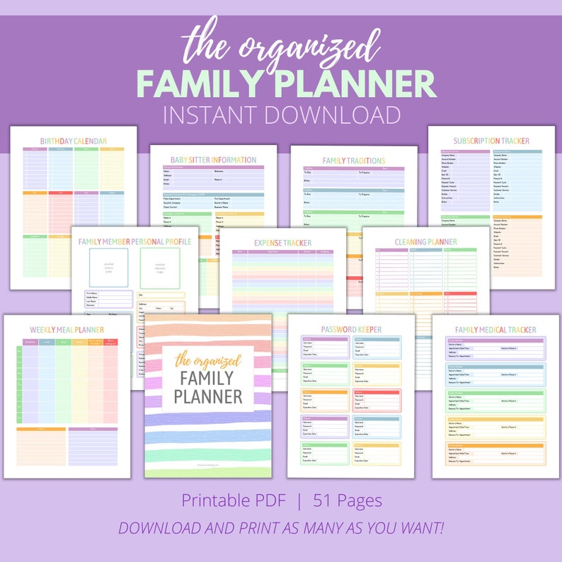 The Organized Family Planner, Family Planner and Organizer, Weekly