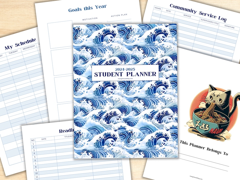 Homeschool Student Planner, Homeschool Planner Printable, Homeschool Planner Bundle, 2024-25 Homeschool Planner Pages, Student Planner Pages image 1