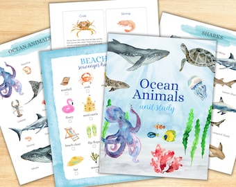Ocean Animals Unit Study: Sea Creature Activity Pack (PDF)