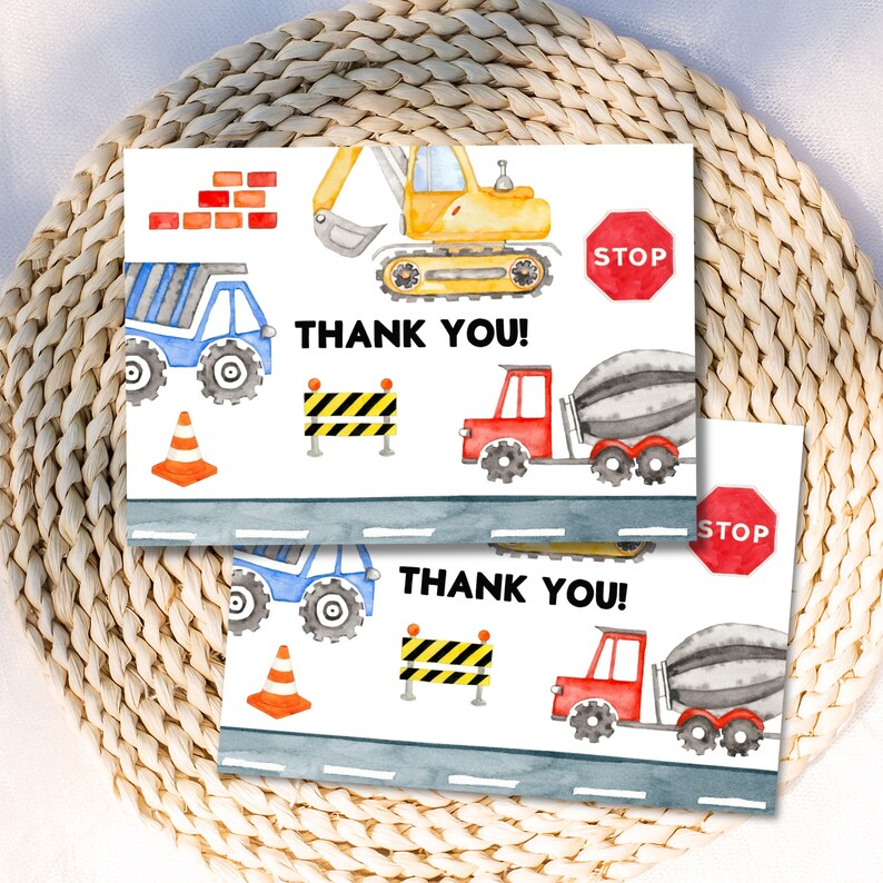 Editable Construction Thank You Card, Construction Thank You, Thank You ...