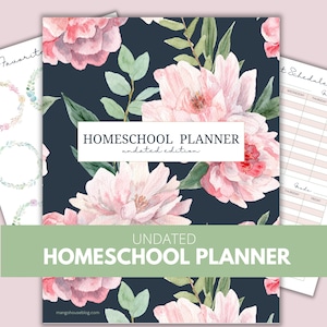 Homeschool Planner Printable, Homeschool Planner Bundle, Homeschool Planner Pages, Homeschool Teacher Organizer, 24 Pages, Undated Planner