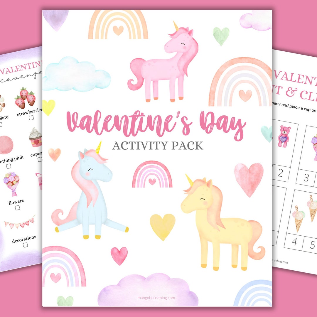 Valentine's Day Activity Pack, Valentine's Day Printables, Valentine's ...