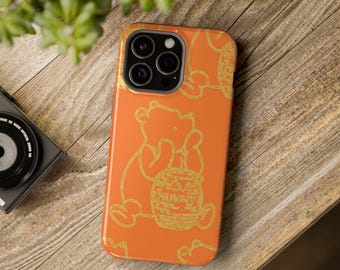 Winnie the Pooh Tough Case, Hunny Jar Word Art, Iconic Bear Piglet Rabbit Owl, EEYORE, Lovable Rooh, Public Domain, Magnetic Phone Cover