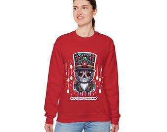 Sugar Skull Nutcracker soldier Let&#39;s get Crackin Unisex Heavy Blend™ Crewneck Sweatshirt