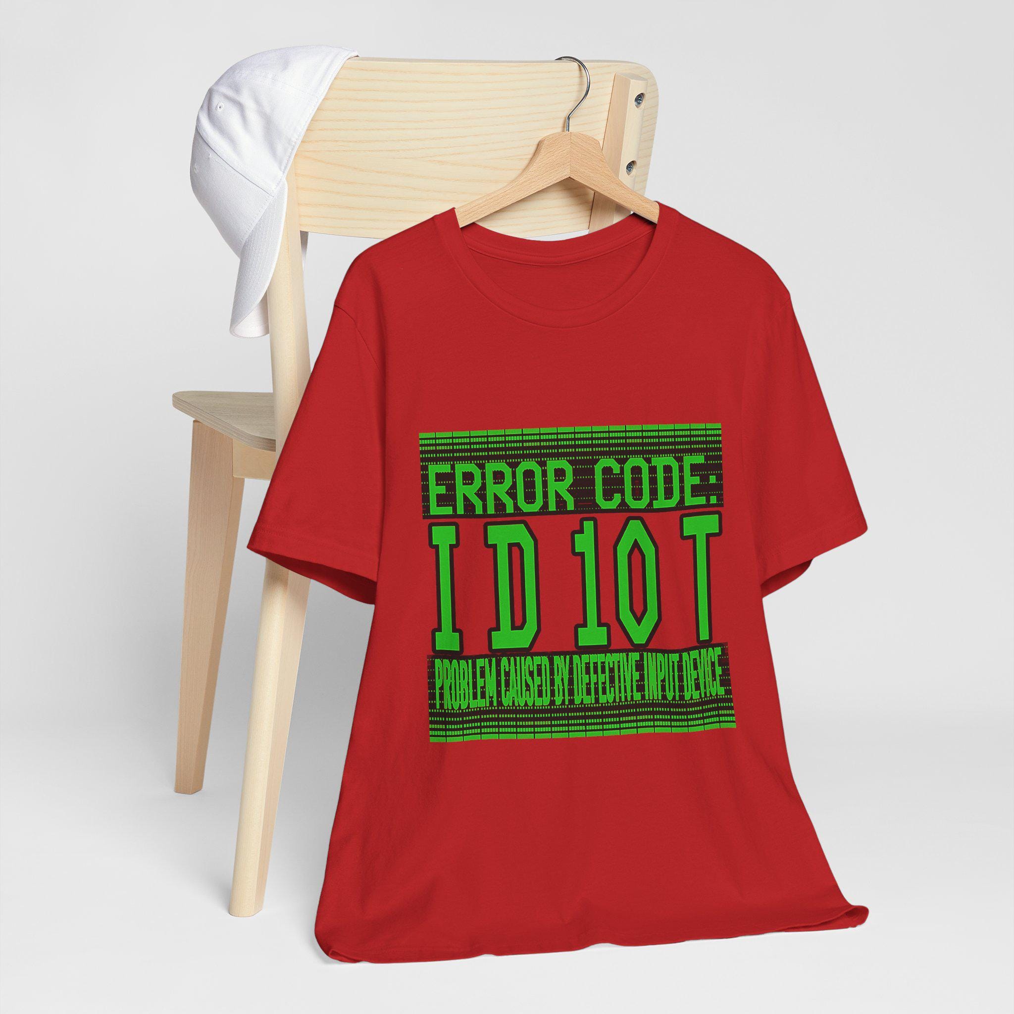Error Code ID10T Unisex Jersey Short Sleeve Custom T Shirt