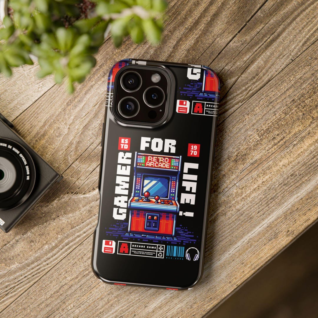 Retro Arcade Gamer Tough Phone Case, Pixel Art - Etsy