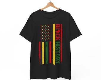 Black History Flag Unisex Heavy Cotton custom t shirt