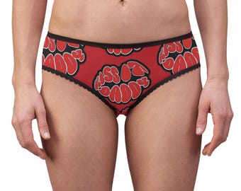 Kiss It Daddy Women's Briefs: Cheeky Polyester Underwear