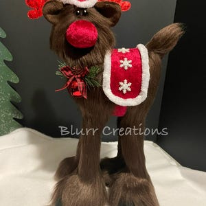 Patron de couture Renne PDF | Décoration de Noël DIY | Motif renne en tissu pour les fêtes avec tutoriel vidéo