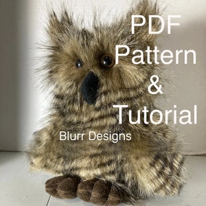 Hooty Owl Sewing Pattern PDF | DIY Woodland Plush | Baby Owl Decor | Intermediate Sewing Project + Video Tutorial | Instant Download